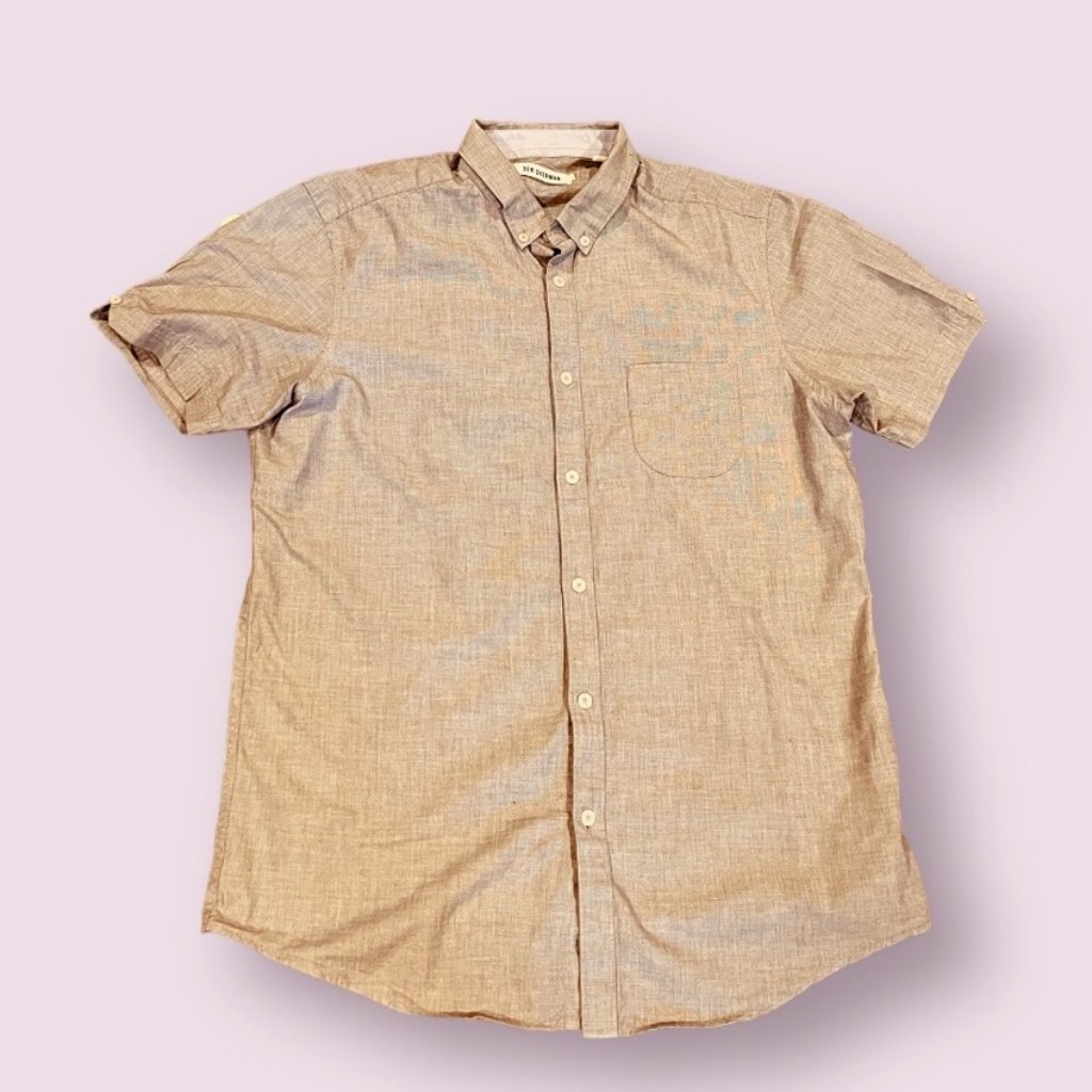 Ben Sherman Solid Grey Button Down - Slim